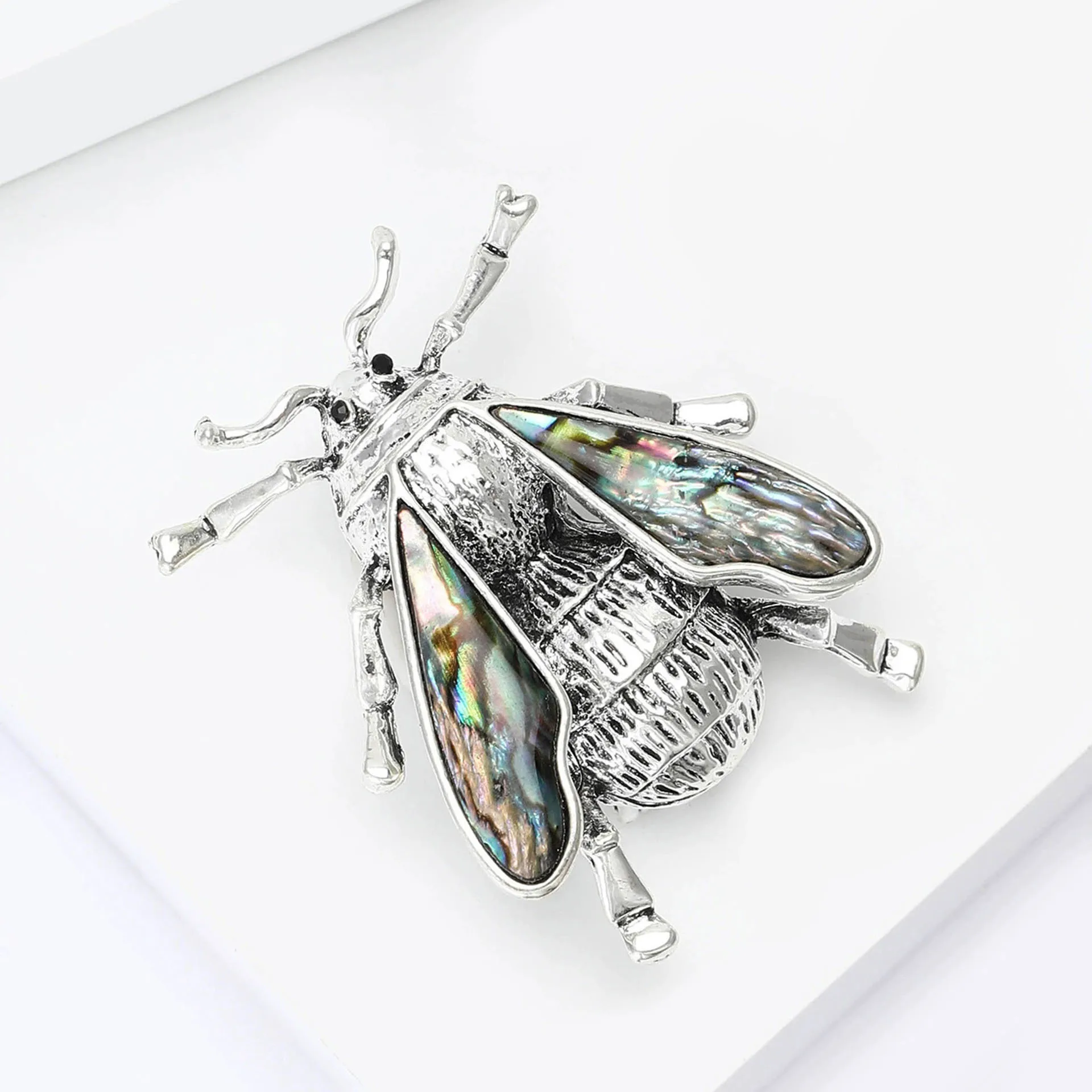 Luxury Enamel Abalone Shell Bee Brooches for Women Unisex Insect Pins Casual Party Jewelry Accessories Gifts