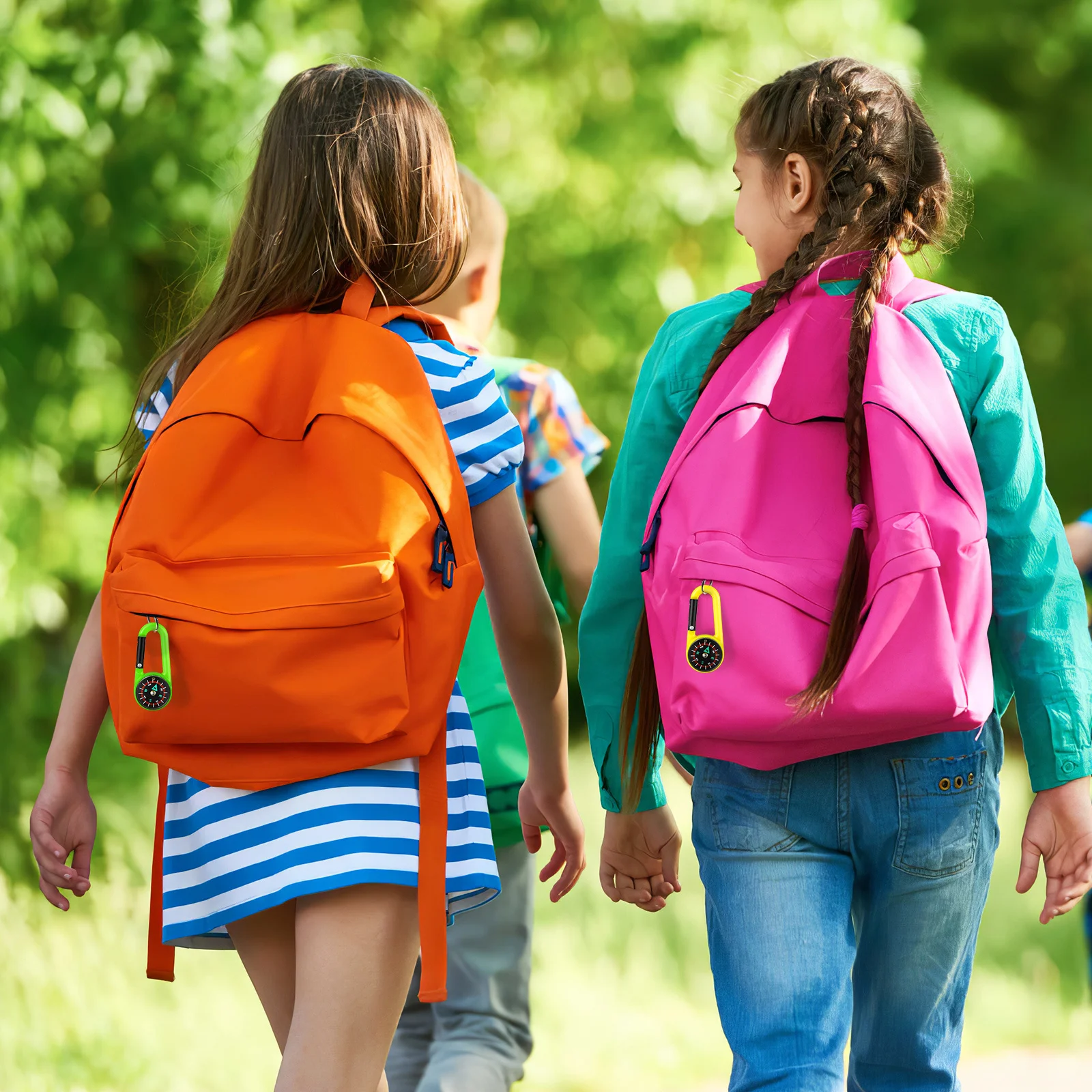 24 قطعة حلقة تسلق البوصلة كليب على المفاتيح للمشي في الهواء الطلق التخييم تسلق والعتاد المحمولة الملاحة مغامرة الأساسية #5