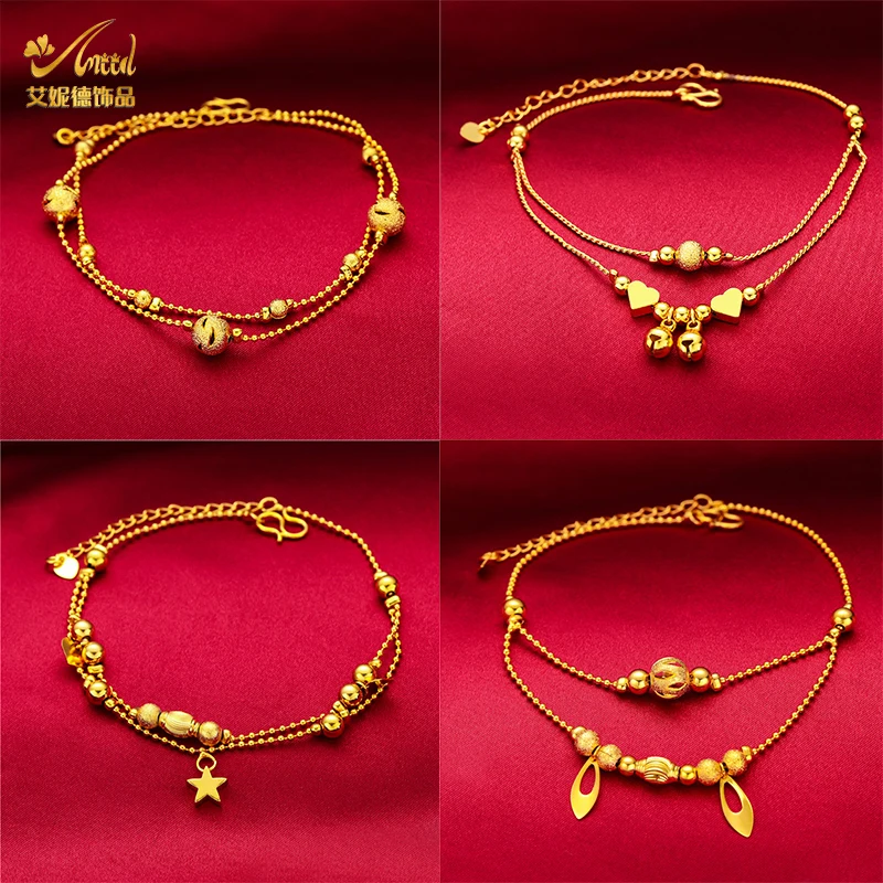 

Bohemia Chain Anklets For Women New Bead Foot Bracelet Sandals Jewelry Gold Color Bracelet On The Leg Summer Beach Accessories