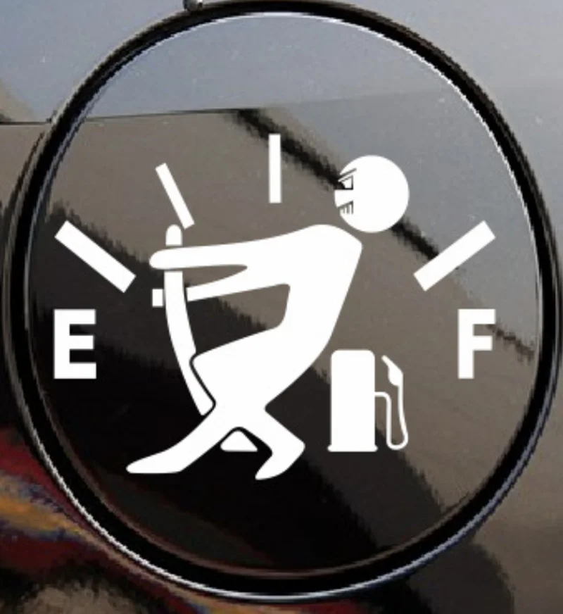 Funny Car Sticker Pull Fuel Tank Pointer Reflective Car Stickers Decal Car for Renault Eolab Twizy Twin-Z Twin-Run Symbol