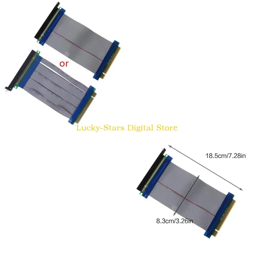 

T3EE PCIE X16 Male to PCI-E X16 Female Extension Cable PCI for Express Graphics Card