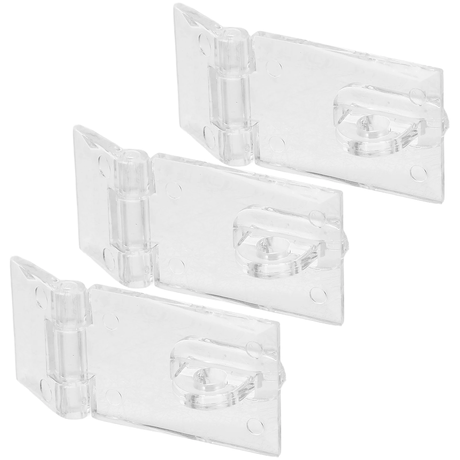 

3 Pcs Transparent Buckle Clear Hinge Hasp Clasp Latch Acrylic Lock Hinged Buckles