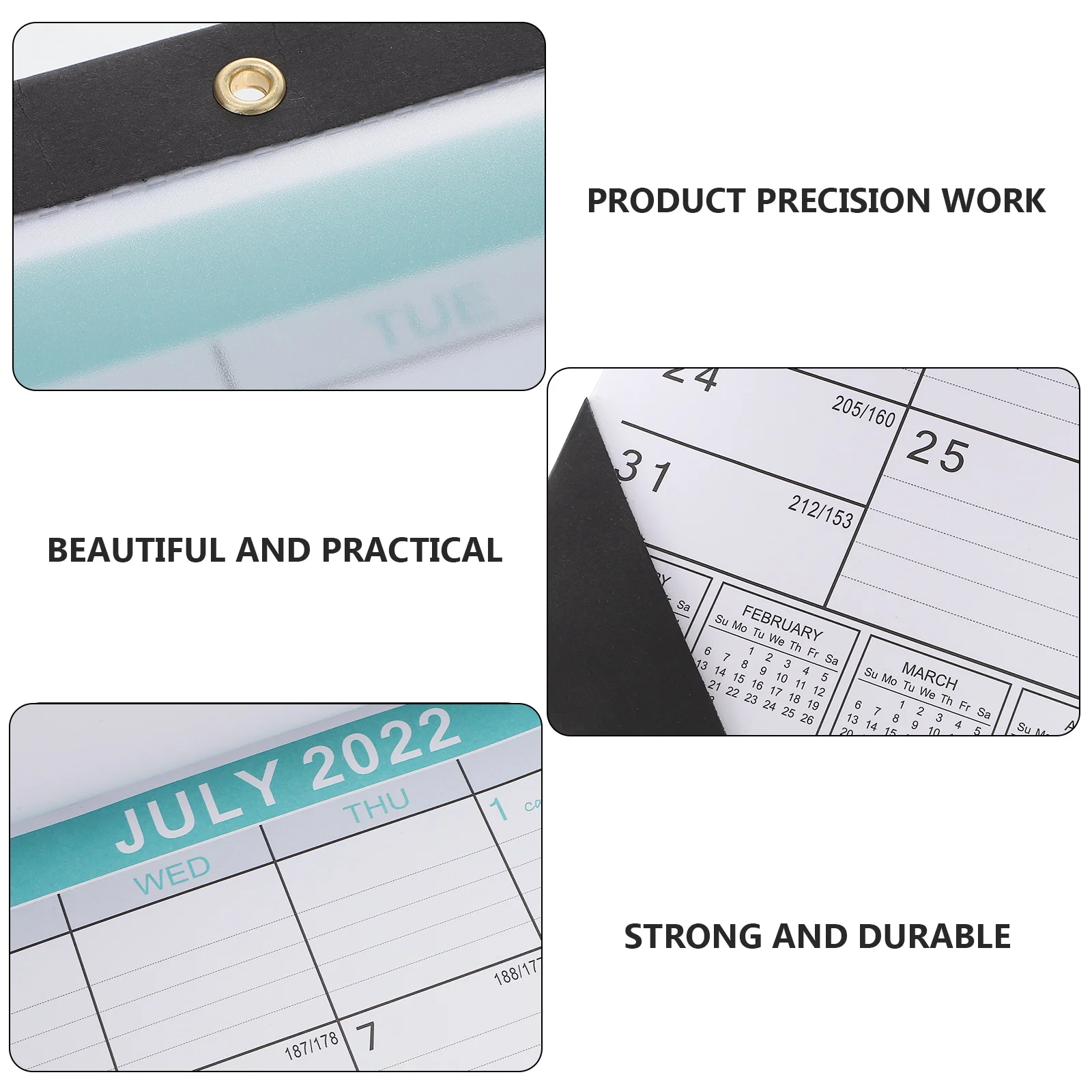 

2022 Hanging Home Use Schedule Simple Office Wall English Sturdy Plan Recording Calendar Household Wall Mounted Calendar