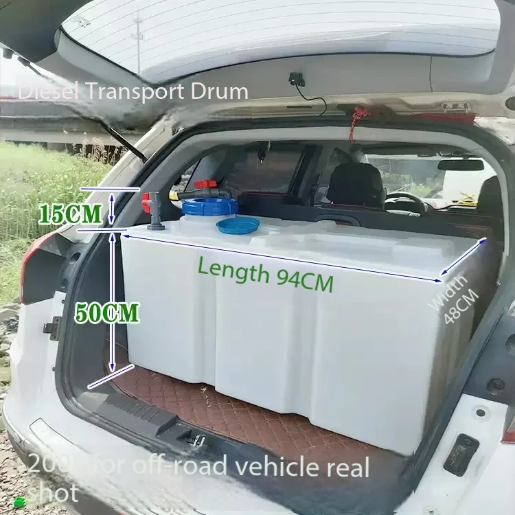 Horizontal 200L Plastic Water Tank for Pickup & Excavator - Diesel Bucket Truck Anticorrosive Fuel/Water Storage