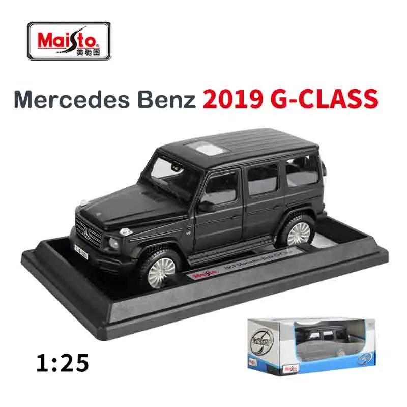 

Maisto 1:24 2019 Mercedes-Benz G-Class G500 Silver Grey Static Die Cast Vehicles Collectible Model Car Toys