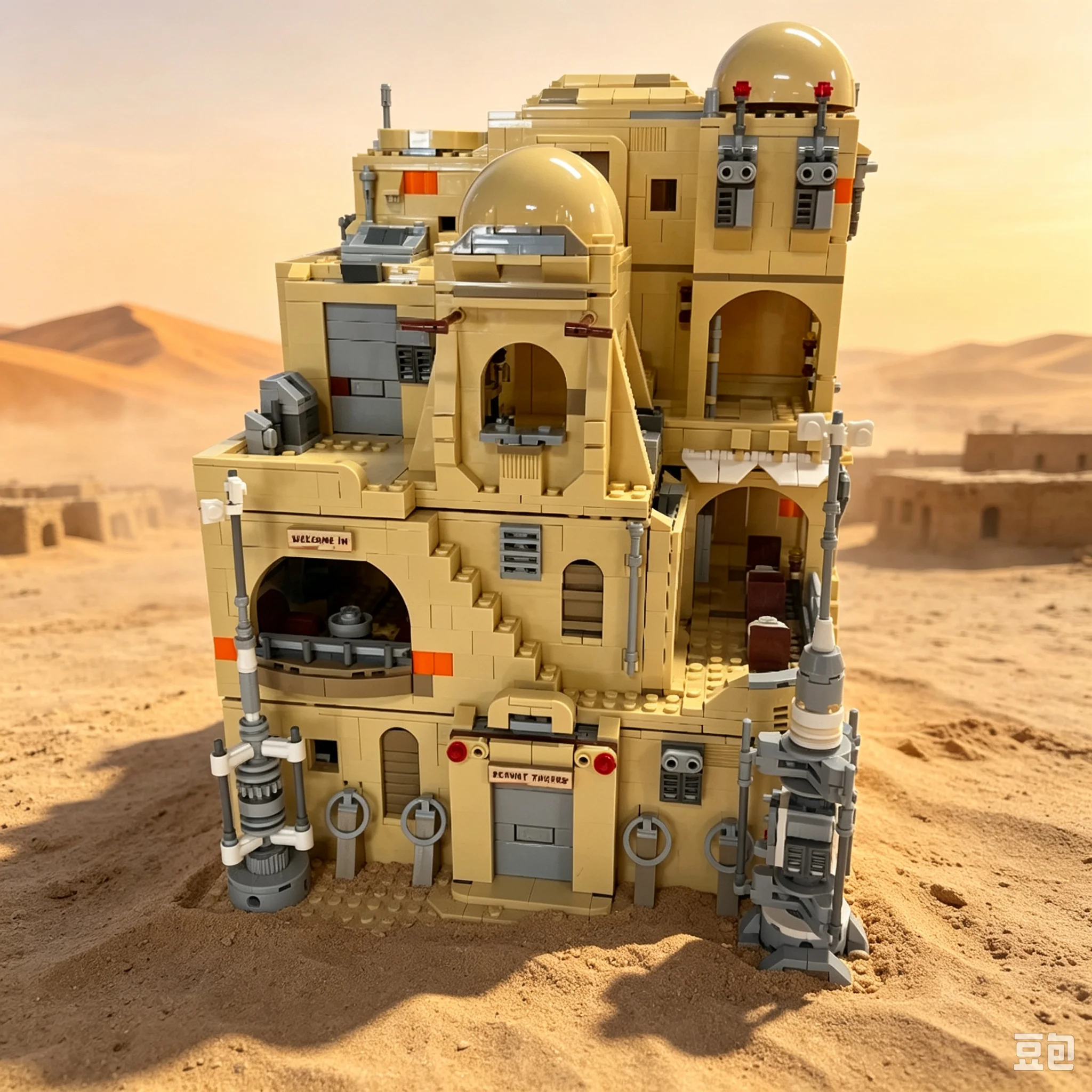 1971 Teile MOC Space Planet Tavern Baustein-Modellbausatz DIY Montage Straßenansicht Bausteine Spielzeug Hausbausets Weihnachts-, Geburtstags- und Halloween-Geschenke für Erwachsene