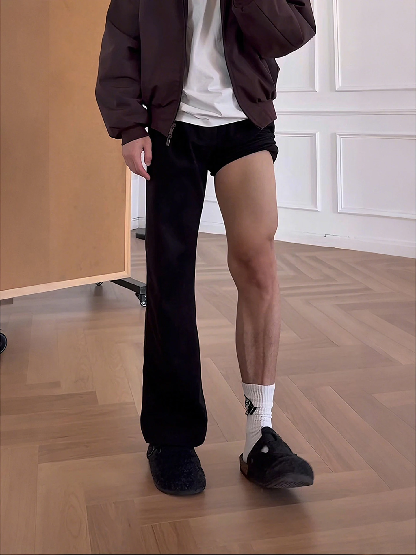 

Мужские повседневные брюки American Slim Fit: прямые, с драпировкой, текстурой, для весны, в стиле High Street, длинные, для отдыха