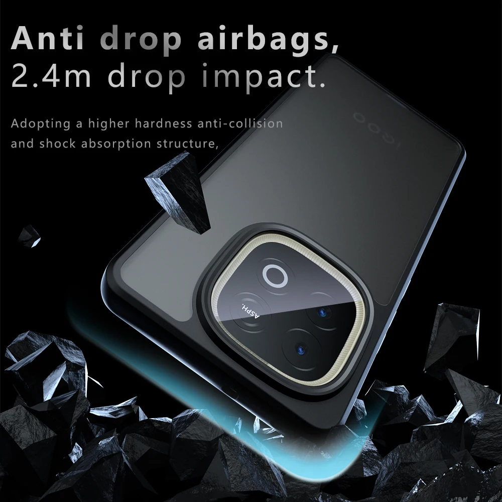 Skin Sensation Airbag Anti Drop Case Cover Vivo Iqoo Z10 Turbo Pro Mircropyle Back Case Cover Iqoo Z9 Fundas Vivo Iqoo Z10 Turbo