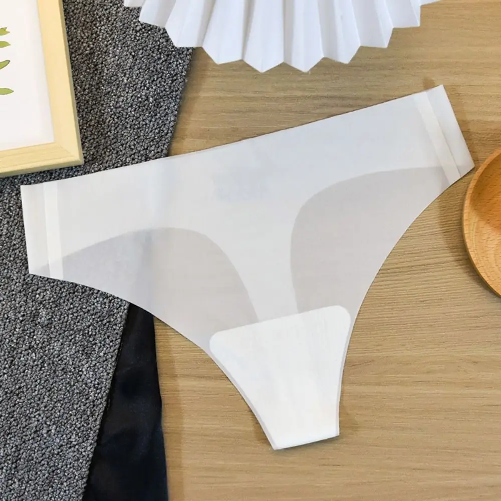 Transparent Women's Summer Ice Silk Panties Traceless Yoga Fitness Ice Silk Sea… - Image 4