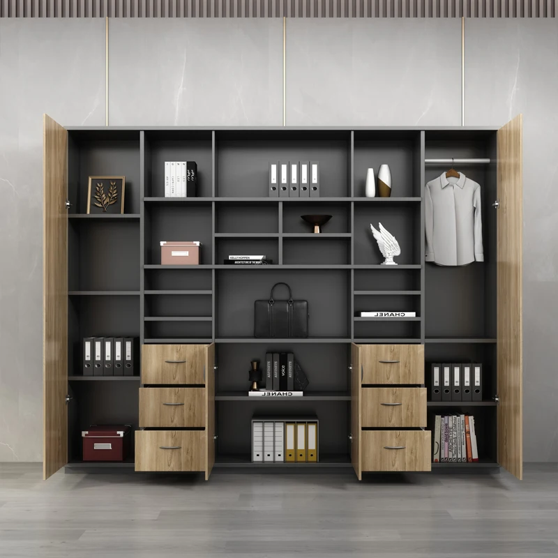 Contemporary Modern Wooden File Cabinets For Office Furniture Organizing & Storing Documents Archives Storage Solution