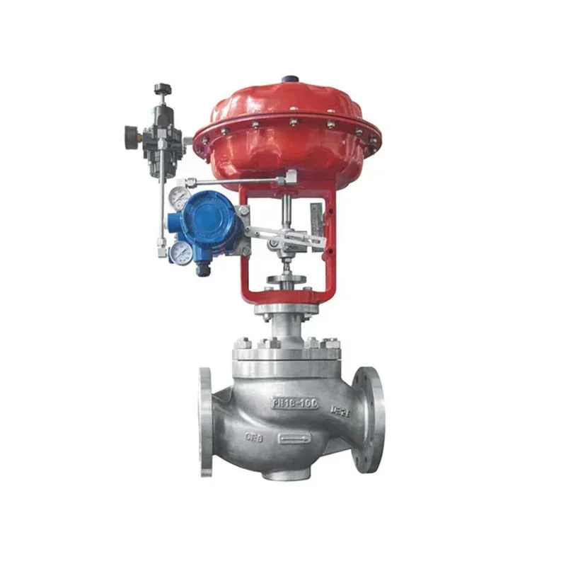 Stainless Steel Pneumatic Regulator with 4-20mA IP Positioner High Pressure Rising Stem Globe Valve