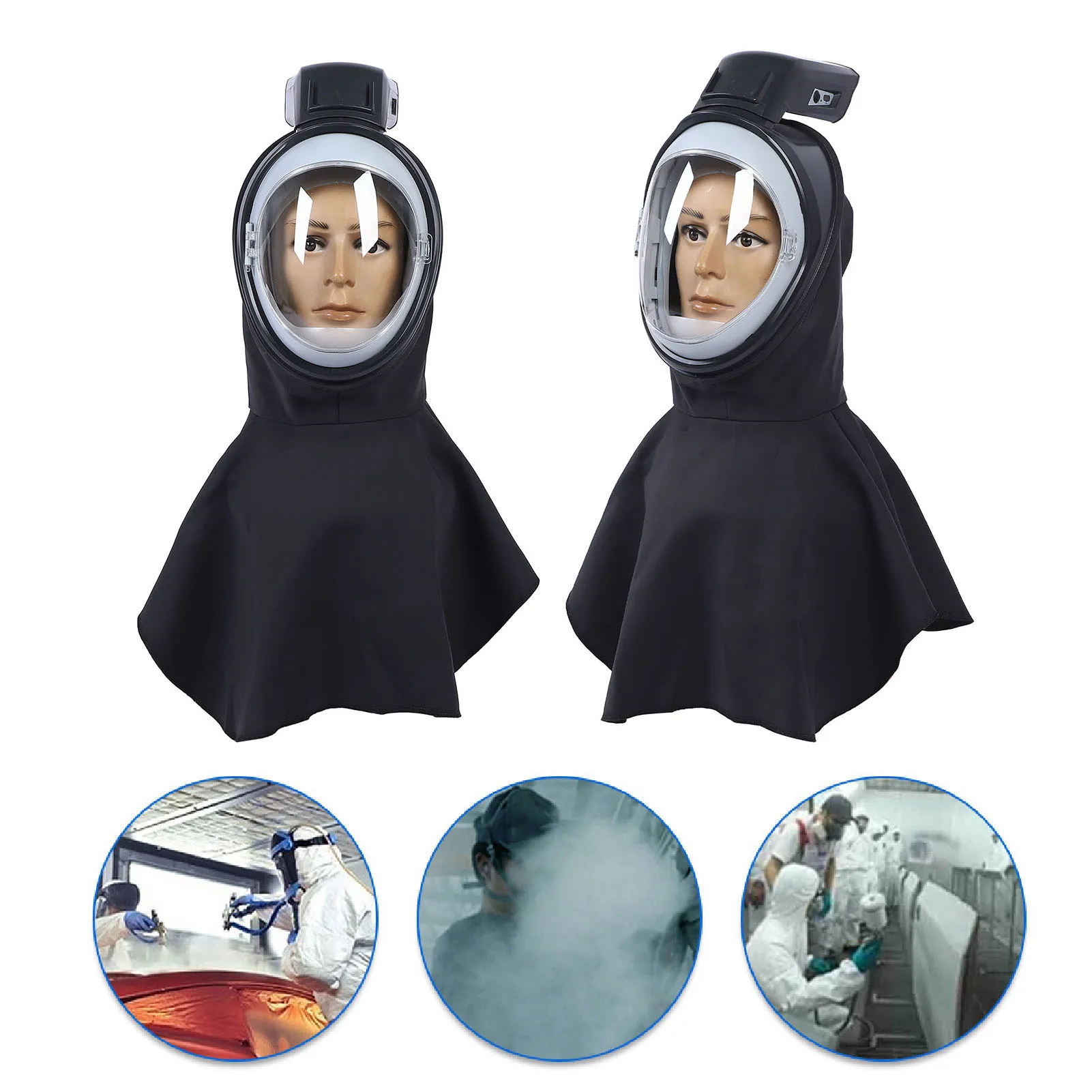 غطاء محرك السيارة الرملي المضاد للغبار، غطاء تفجير رمل كهربائي جيد التهوية، غطاء تفجير رمل متعدد الأغراض لتلميع الصهر #4