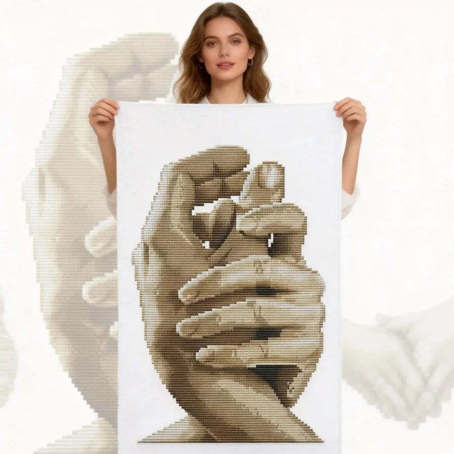 

2026 New style hand cross stitch kit DMC color cotton thread stitches embroidery DIY handmade needlework