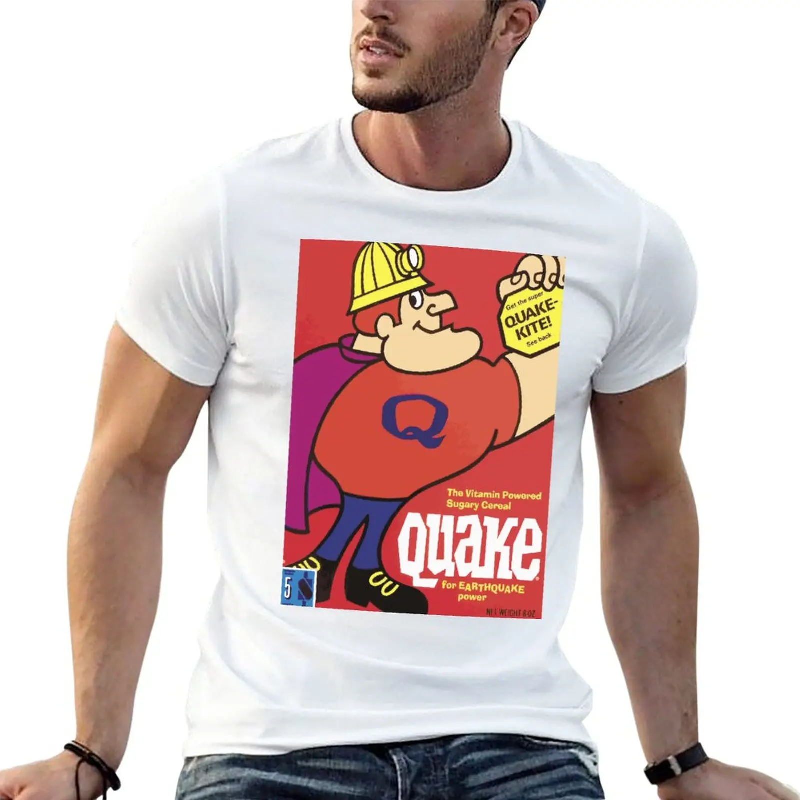 New Quake Cereal for Earthquake Power !!! T-Shirt Oversized t-shirt kawaii clothes mens funny t shirts