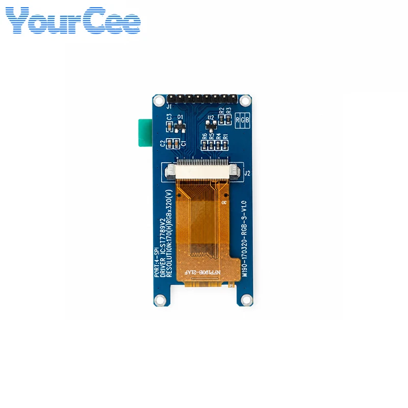 1.9 inch IPS LCD Screen 170x320 8Pin  TFT Display HD Module ST7789/DJ9853 Driver Serial Port Screen 170*320 Full-color RGB