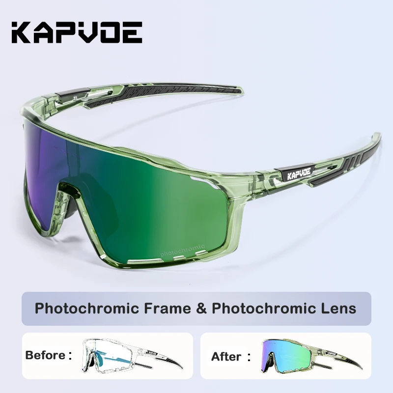 Kapvoe Photochromic MTB Cycling Glasses 7