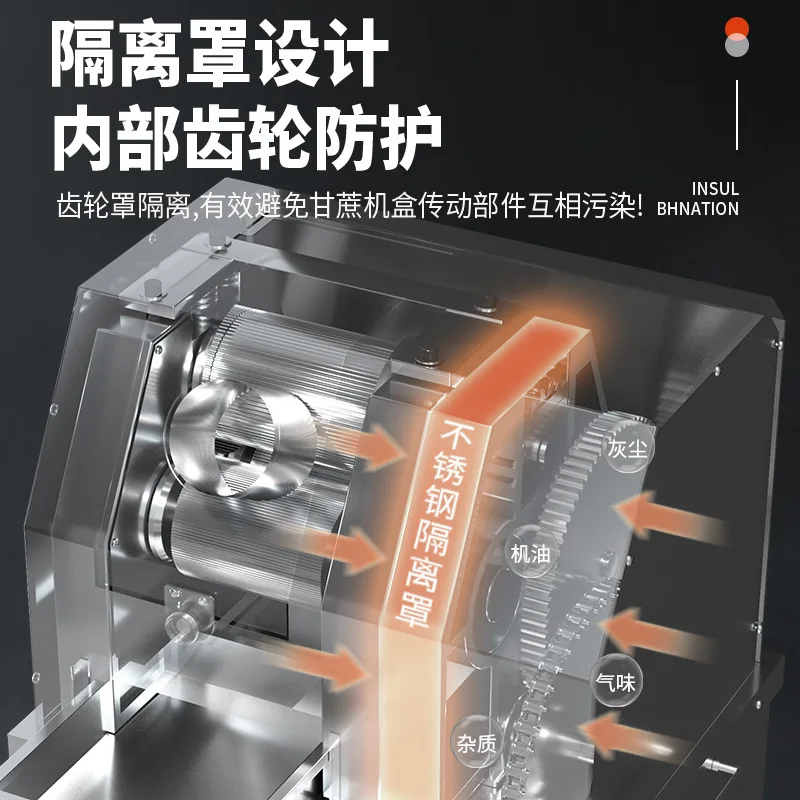 Machine commerciale de canne à sucre, presse-agrumes de canne à sucre, machine électrique verticale automatique pour jus de canne fraîche