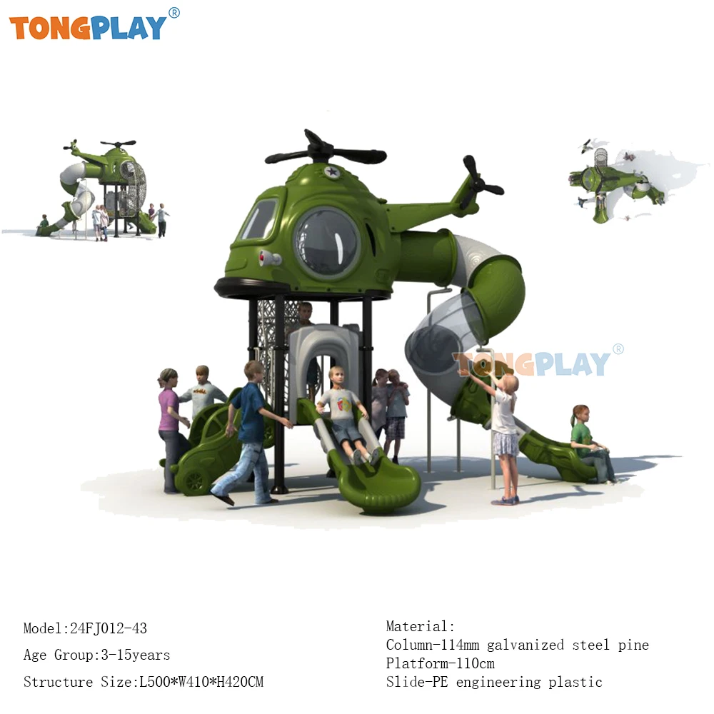 Children's Park Lawn Airplane Series Children's Play Factory Direct Sales Medium-sized Plastic Slide Equipment Children's Outdoo