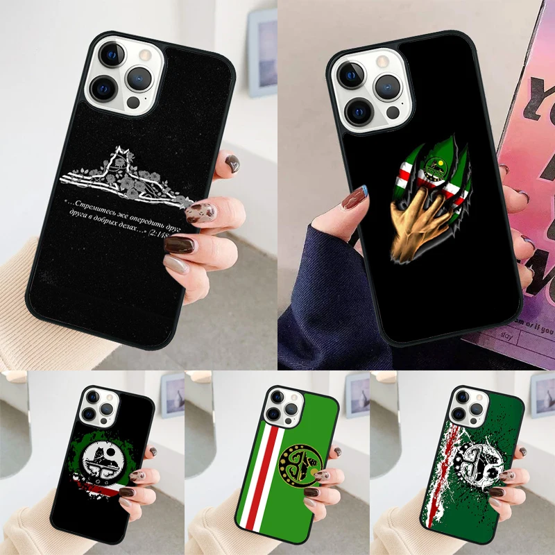 Chechen Chechnya Flag phone case Cover For iPhone 14 15 16 Pro Max SE 2020 coque For apple 11 12 13 Pro Max Mini 7 8 Plus