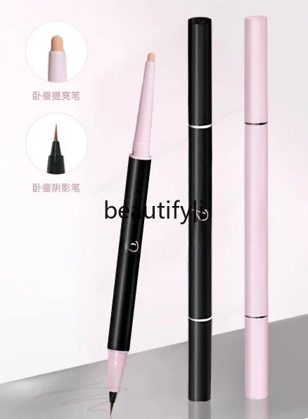 

Double head aegyo saliva pen eyeliner enlarge both eyes waterproof and sweat-proof eye makeup down to brighten