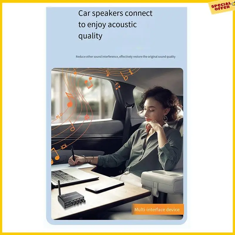 A25P 2X Bluetooth Audio Receiver Adapter 5.3 Player U Disk Microphone Amplifier Audio Speaker Converter With Remote Control