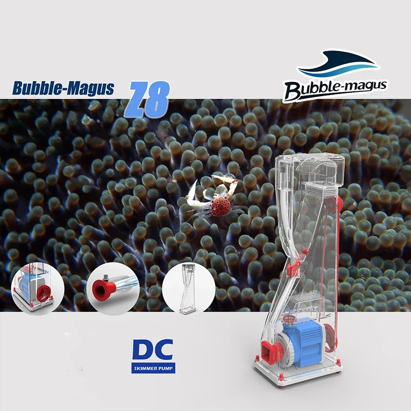 Bubble Magus Z5 Z6 Z7 Z8 Mute Built-in Protein Separator Sea Water Tank Filter Brush Needle Pump