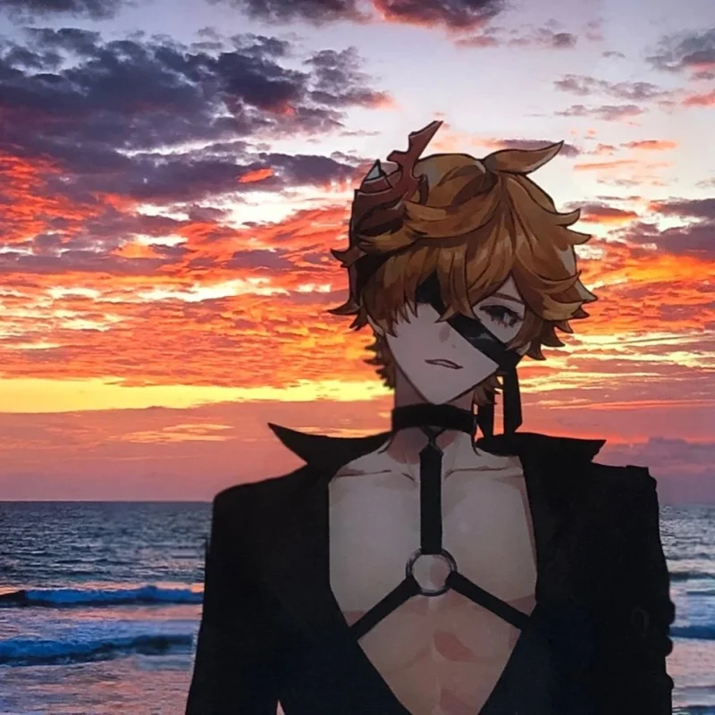 

Новинка 2025 года, Mihoyo Genshin Impact, персонажи аниме, Ожерелье Tartaglia, колье, акриловый стоячий кронштейн для женщин и мужчин, товары для фанатов игр