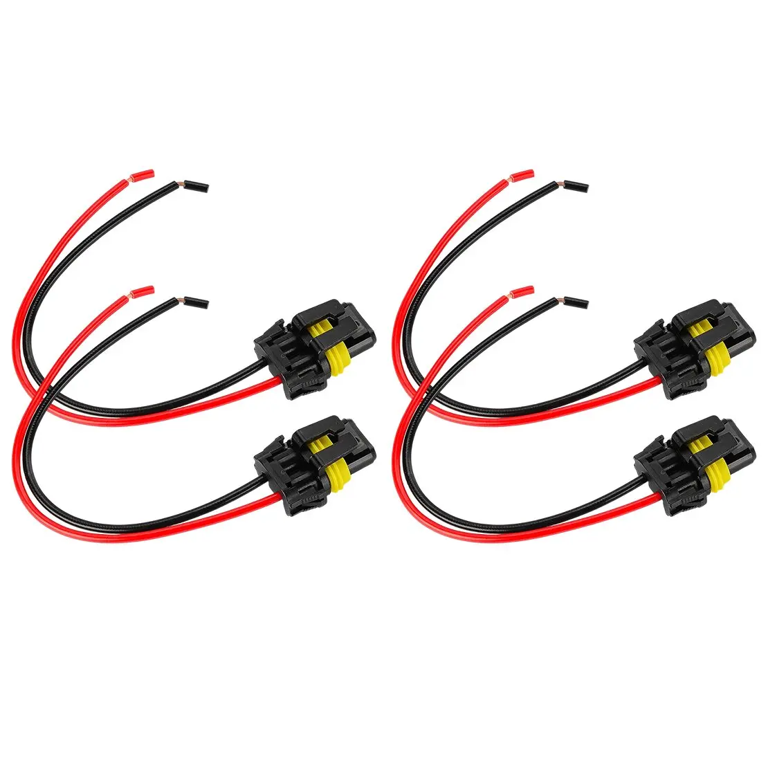 

4Pcs Car 9012 HIR2 Head Light Lamp Bulb Connector Wire Wiring Harness Plug Pigtail fit for Universal 12V