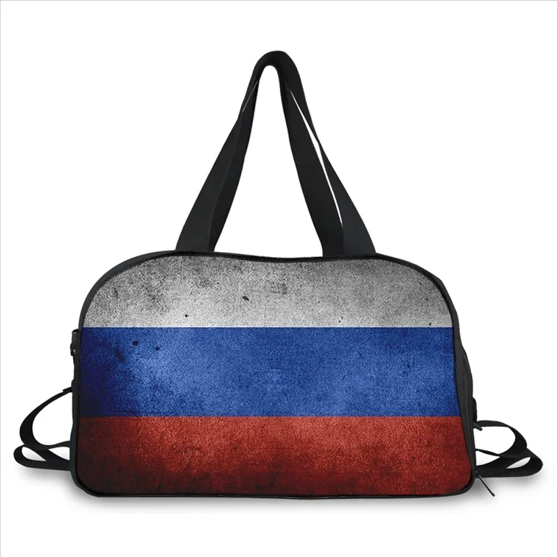 Russia bear flag 3D printing fashion trend portable large capacity multi-function messenger bag travel bag