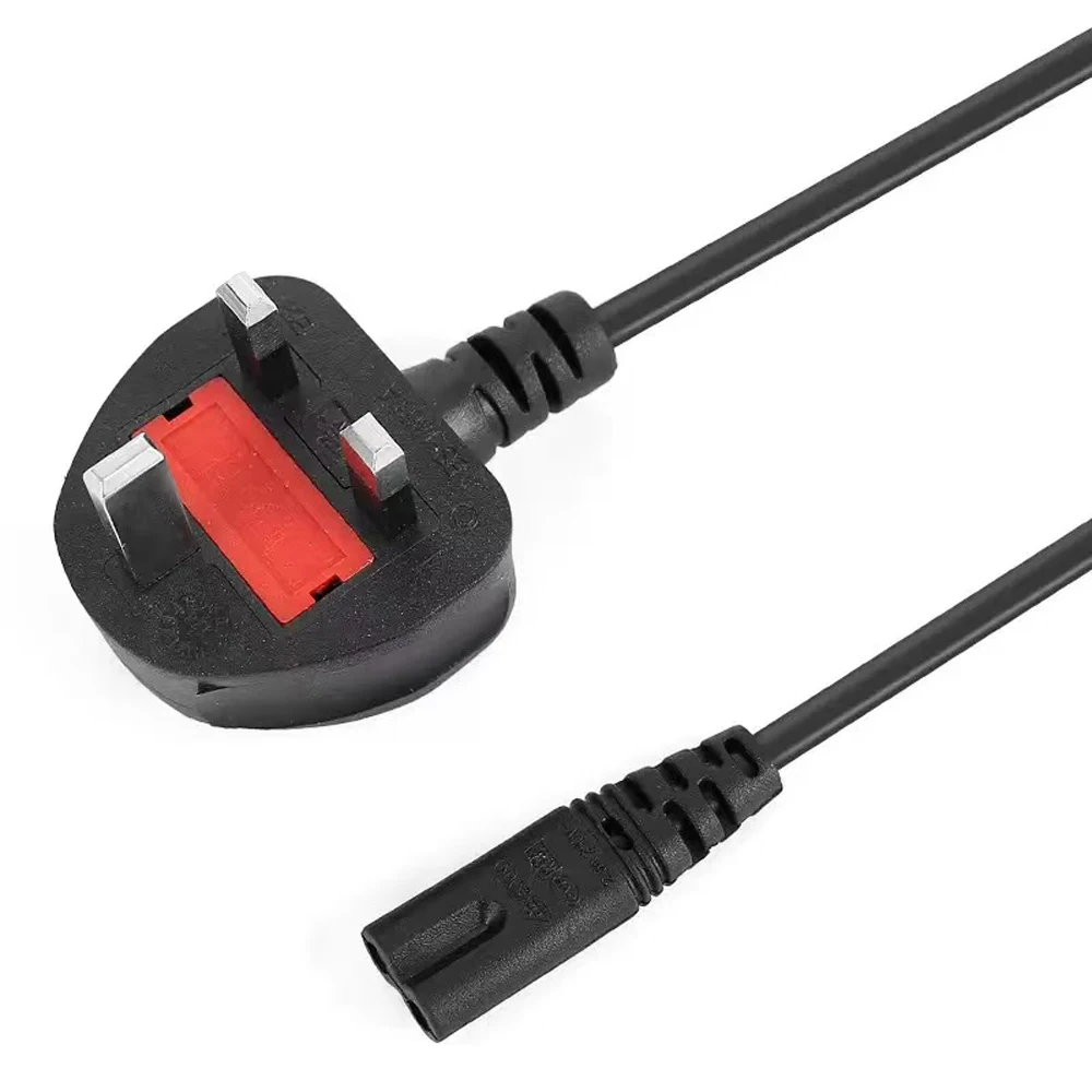 1.5M 8-character tail power cable TV Computer camera PS Game Console Razor Power connector EU US UK AU plug