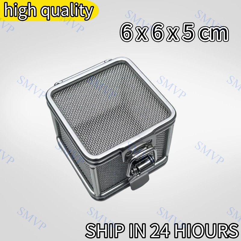 High quality Dental Sterilization Net Sterilizing Basket with Lid Stainless Steel Surgical Instrument Autoclave Disinfection Box view 2