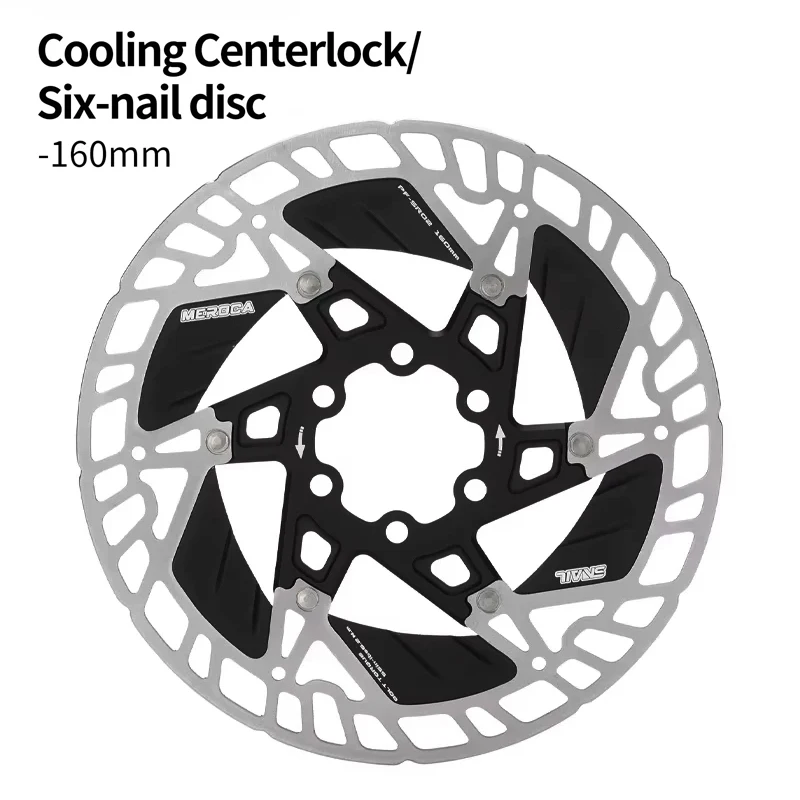 

Bicycle Brake Rotor 160mm Floating Cooling Disc MTB Road Bike 6 Bolt/Center Lock Disc Brake Rotor Bicycle Accessories