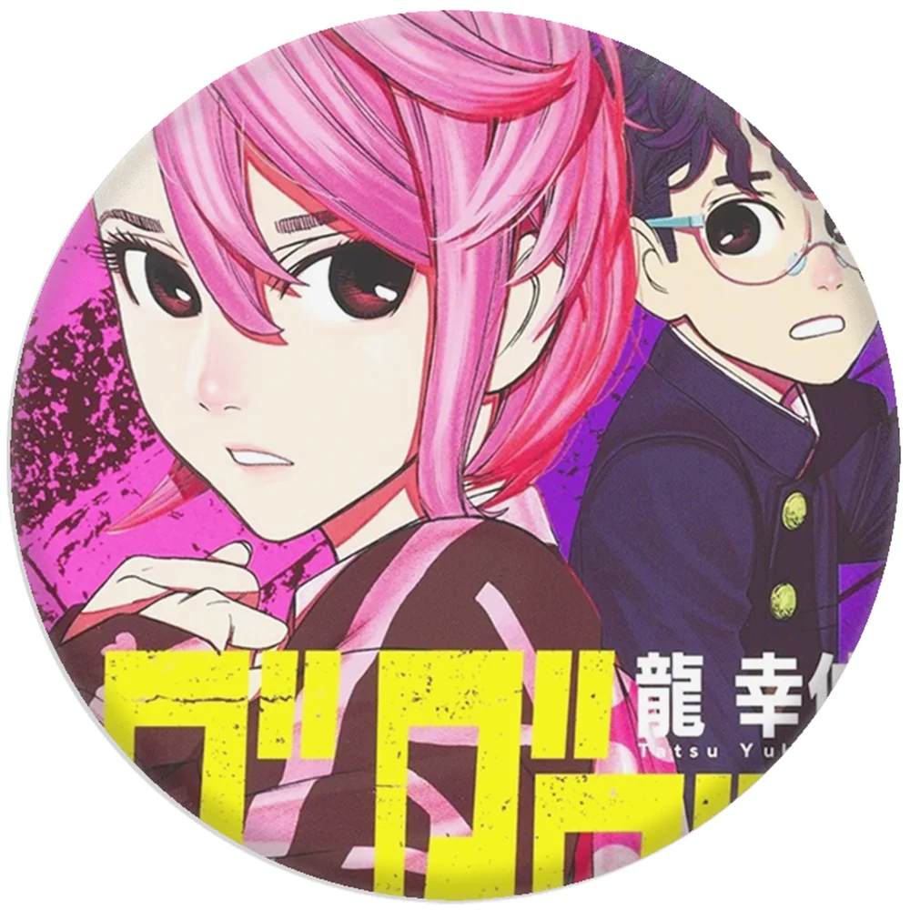 58 มม.อะนิเมะ DAN DA DAN Ayase Momo Takakura Ken Enjōji Jin Seiko คอสเพลย์เครื่องแต่งกาย Badge Pin SPTE Tinplate เข็มกลัด Prop Xmas ของขวัญ