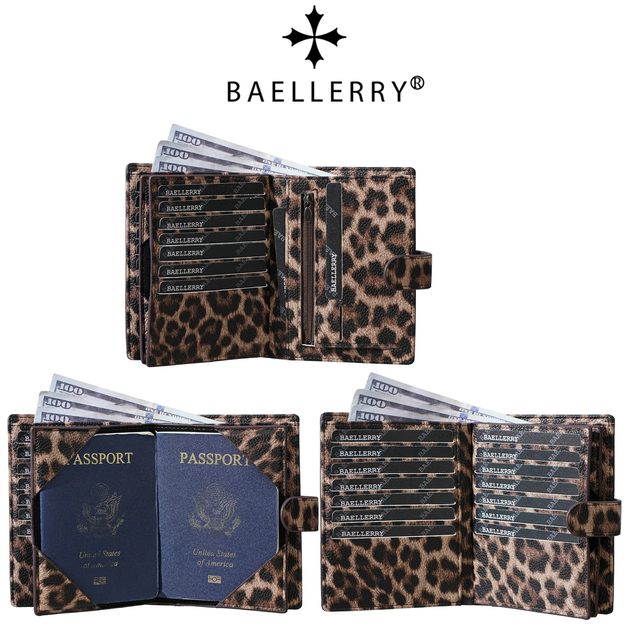 1Pc-Baellerry Women's Leopard  - огляд і ціна Travel Accessories Wallet
