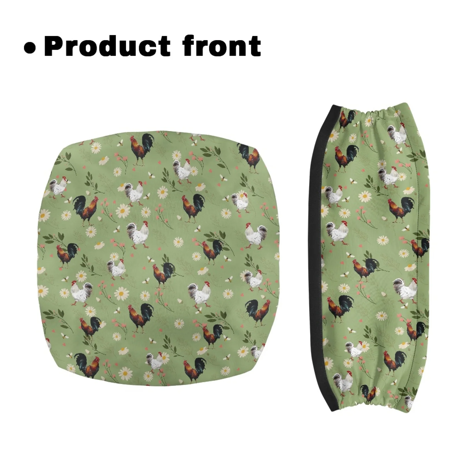 Coloranimal Chicken 2 Pieces Walker Seat Cushion Stretchable Material Walker Seat Cover Replacement for The Elderly