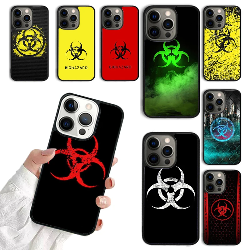 Biohazard Symbol Phone Case For iPhone 16 15 14 13 12 Mini 11 Pro Max Plus X XS Max XR Cover Shell coque