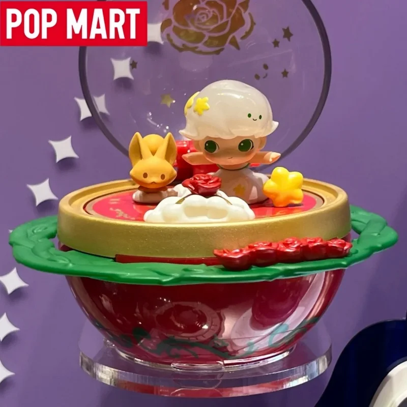 Pop Mart – boîte aveugle originale, série bouts de doigts romantiques, série de 3 scènes, boîte mystère, boîte à bagues de Couple, jouet, cadeau Surprise de Confession