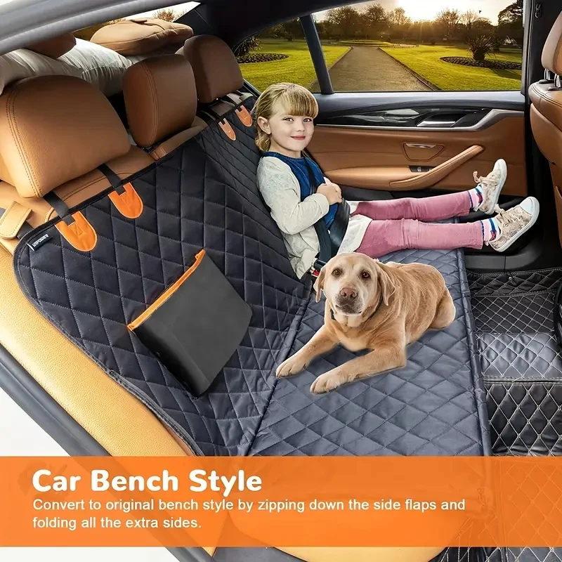 Universal Dog Seat Cover For Front or Rear Seat, 100% Waterproof Nonslip Pet Car Seat Protector Quilted & Durable Padded Covers