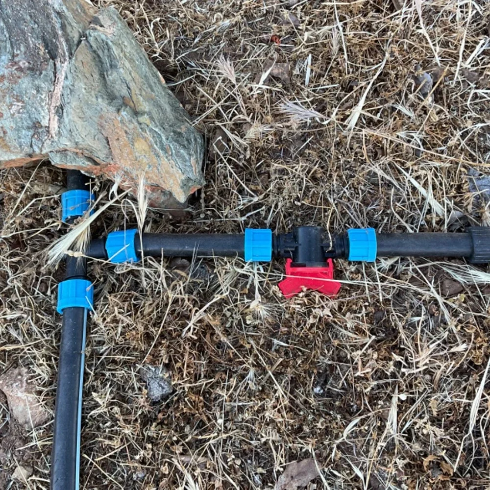 16mm Micro Irrigation Drip Tape Connectors DN17mm Locknut Straight Tee Elbow End Plug Equal/Reducing Water Saving Joints 9 Types