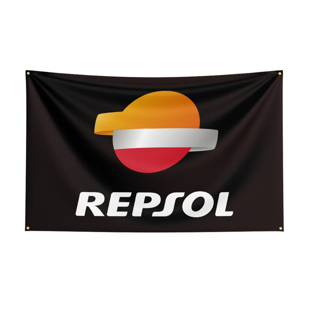 3X5Ft Repsols Racing Oil Flag For Decor