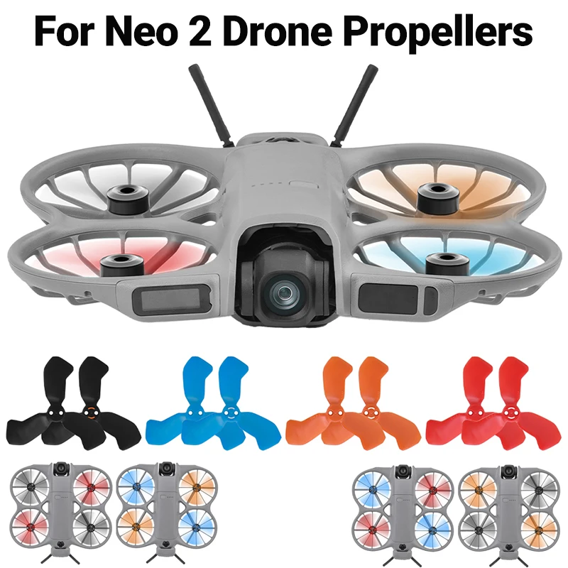 2 pares de hélices de repuesto NEO ventilador de 2 aspas con destornillador repuestos para DJI NEO 2 accesorios para drones de liberación rápida