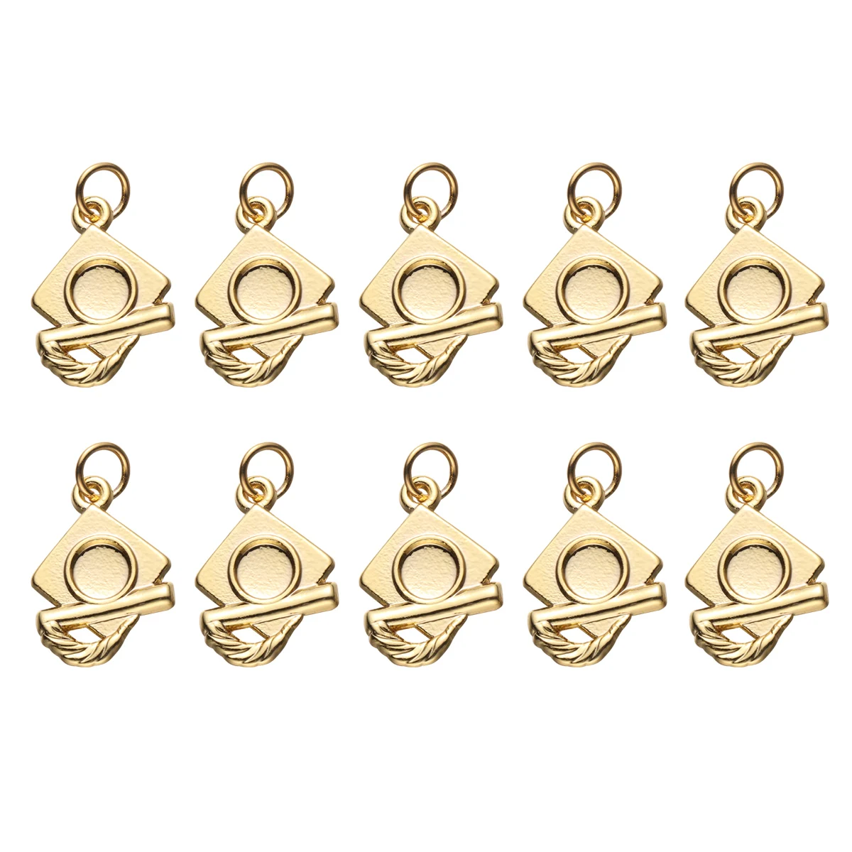 

20Pcs Alloy Graduation Hat Pendant Charms Durable Stylish DIY Necklace Bracelet Jewelry Making Graduation Party Gifts