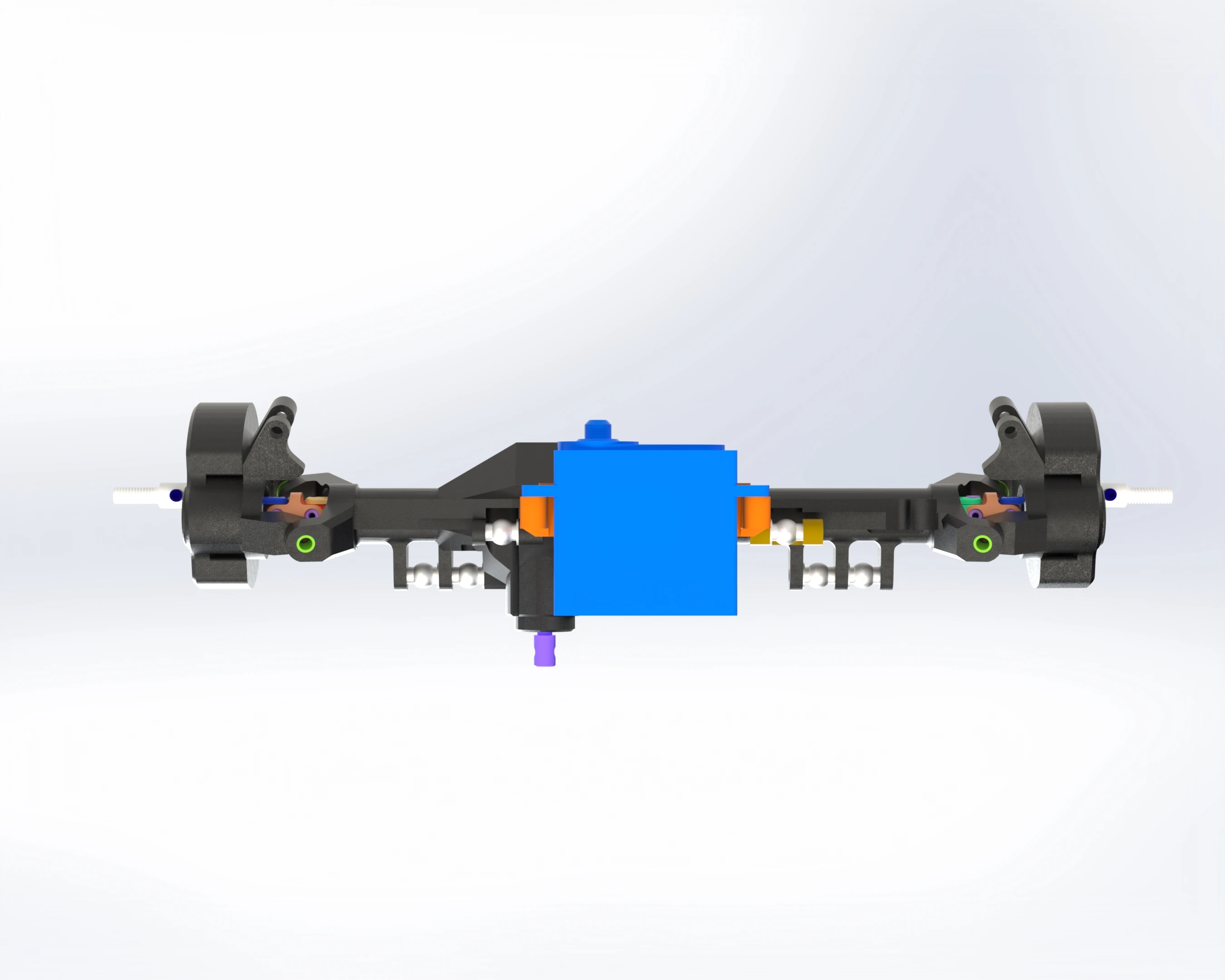 MEUS RACING Capra 1.9 Portal Axles Kit with Isokinetic 3-Section CVDs and Ackerman Steering Structure for Axial Capra 1.9 4X4