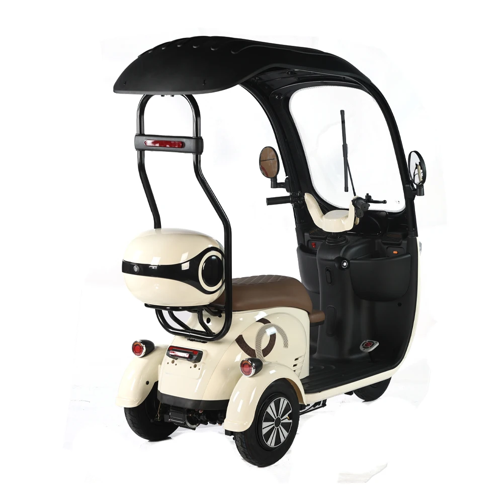 2024 新しい電動 Pedicab 500 ワット家族使用電動三輪車スクーター 3 輪電動自転車屋根