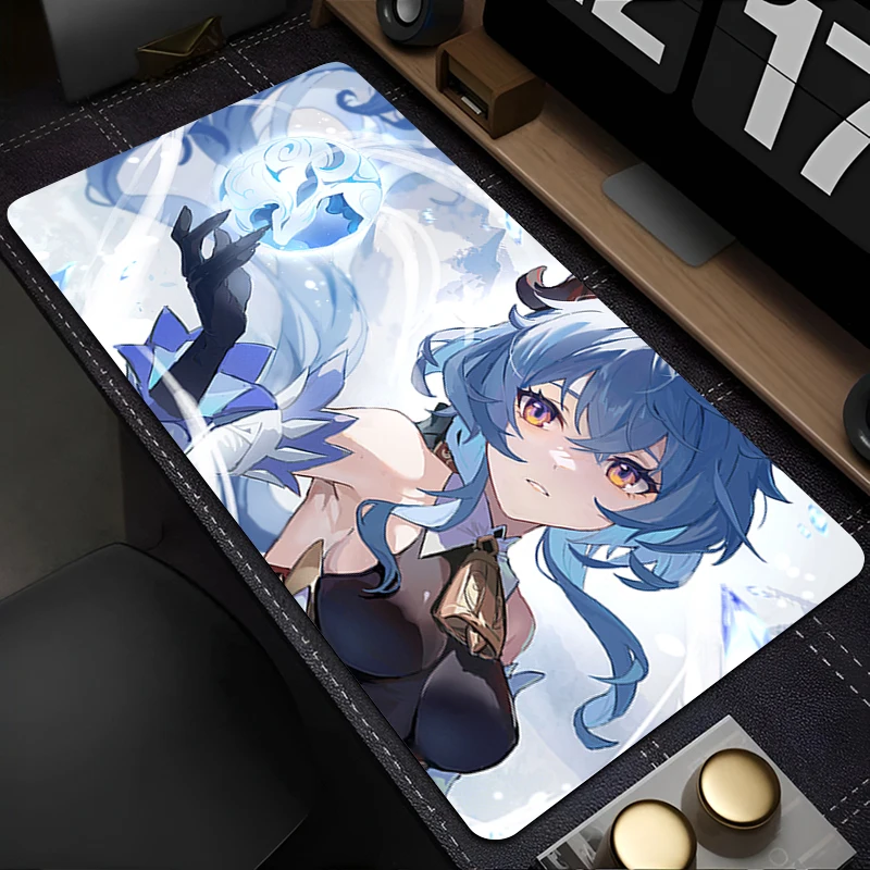 Muismat Anime HD Muismat Gaming Accessoires Kantoor Toetsenbord Pad Grote Bureaumat PC G-genshin Impact Ganyu Rubber Uitgebreide Pad