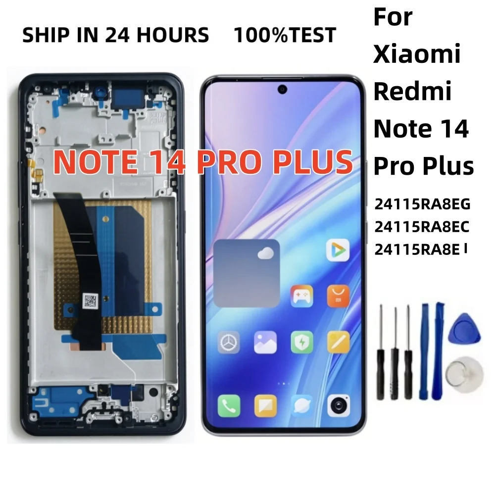 For Xiaomi Redmi Note 14 Pro+5G LCD Display Touch Screen FOR Note 14 Pro plus 5G  Digitizer Assembly  Replacement Part