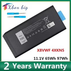 X8VWF 5XT3V 4XKN5 Laptop Battery for DELL CJ2K1 09FN4 DKNKD Latitude 14 7404 E5404 E7404 11.1V 65Wh 97Wh