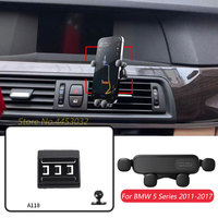 Gravity Car Phone Holder And Base For BMW F10 5 Series 2011-2017  Navigation Bracket Horizontally Rotatable Stand Accessories