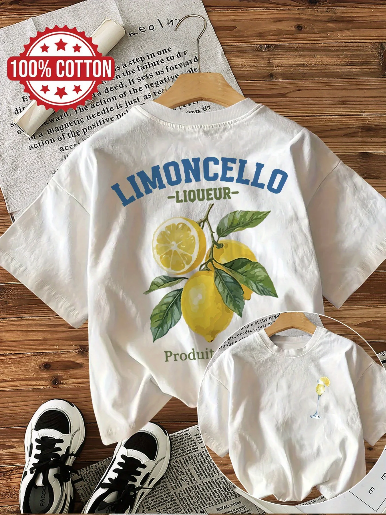 Camisetas holgadas de licor Limoncello 100% de algodón Y2k, camisetas divertidas para mujer, camisetas gráficas de moda coreana Egirl, camisetas, ropa para mujer