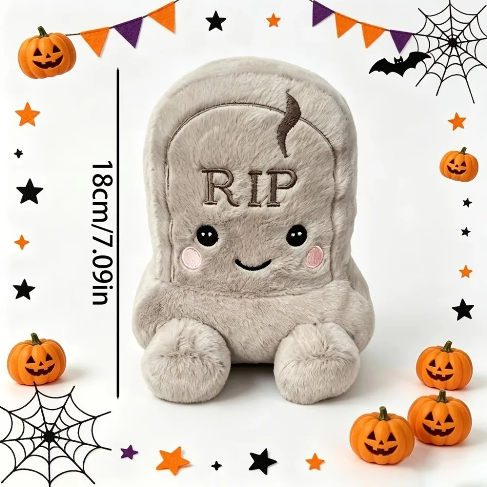 Cute 18cm Tombstone Dolls Soft Decorative Item Halloween Pillow Halloween